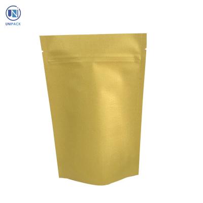 China Best Selling Unipack Product Kraft Paper Disposable Coffee Package Paper Holder Up Pouch/Paper Packaging Bag for sale