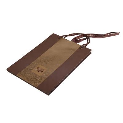 China Eco - Friendly Logo Gift Shopping Luxury Custom Paper Packaging Bags with hotstamp for sale