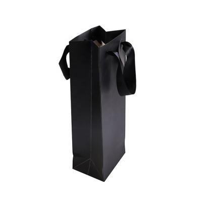 China Wholesale High Quality Recyclable Luxury Elegant Christmas Wine Wine Gift Customized Paper Bag for sale