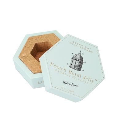 China New Recyclable Hexagon Logo Paper Boxes For Skincare made to order, skincare product box, skincare box for sale