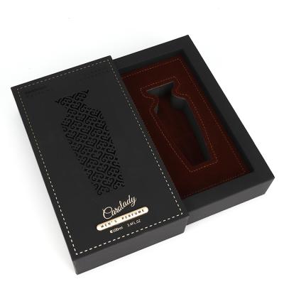 China Recyclable Perfume Bottle Package Box , Perfume Bottles Box Design Black Perfume Box for sale