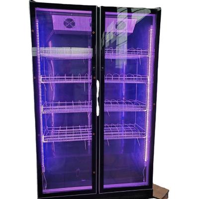 China CUSTOMIZED Commercial Glass Beverage Cooler Display Case Chiller Refrigerator for sale