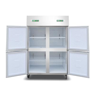 China Supermarket. Internet cafe. Restaurant Stainless Steel Commercial Refrigerator Freezer Fresh-Keeping Four Door Freezer for sale