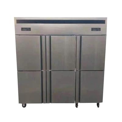 China Supermarket. Internet cafe. Large Capacity Commercial Restaurant Equipment Stainless Steel 6 Door Freezer Refrigerator for sale