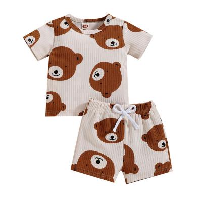 China Lovely Printing Washable Pajamas Kids Comfortable Children Shorts Children's Summer Clothing Toddler T-shirt Set Hot Products for sale