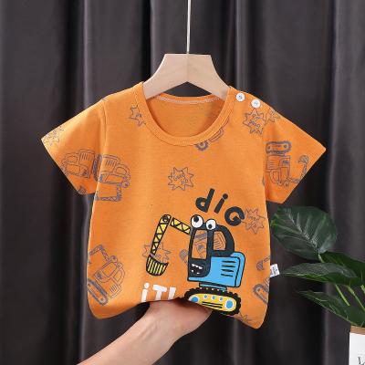 China Wholesale Compressed Summer Clothing Boys Popular Short Sleeve T-shirt Factory Cheap Cartoon Printed T-shirts for sale