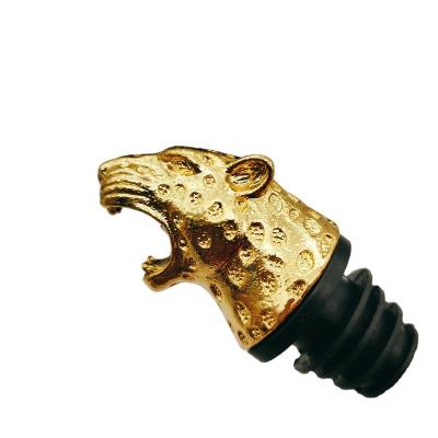 China Gold Liveable Large Animal Leopard Wine Main Oil Pourer and Wine Pourer and Oil Pourer for sale