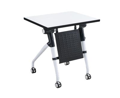 China Student Simple Folding Desk (Height) Smart Classroom Adjustable With Wheels Staff Training Office Movable Square Table Made In China for sale