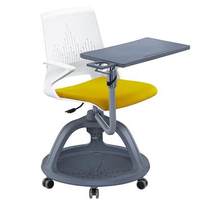 China Colleague (Height)Adjustable College School Classroom Furniture Students Chair Forming PP Wheels Chair Office Chair With Writing Table for sale