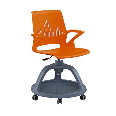 China New Arrival Adjustable PP (Height) School Chairs With Swivel Notebook College Classroom Chair With Wheels For Student for sale