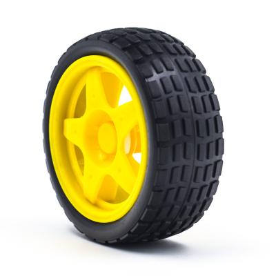 China Smart Robot Car Wheel 65MM Smart Robot Car Tire TTT Speed ​​Motor Wave DIY Toy Car Wheel for sale