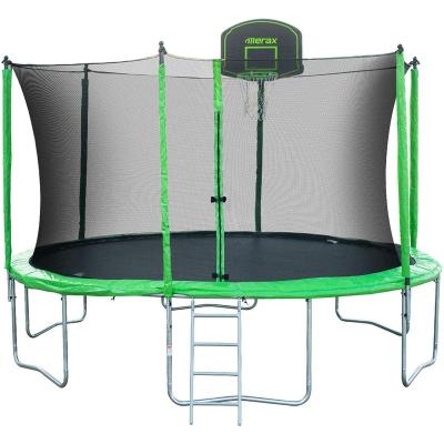 China With Custom Multifunctional Spring Free Elastic Bed Net Fitness Protector Around Kids Jumping Trampolines With Backboard for sale