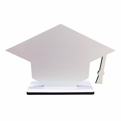 China Home Office Hotel Decoration 2022 Custom MDF Graduation Cap Sublimation Graduate Plate Photo Frames Blanks For Graduation for sale