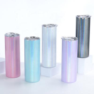 China Business Fastsub 20oz Straight Stainless Water Bottles Sublimation Masks Lean Color Glitter Sublimation Tumbler for sale