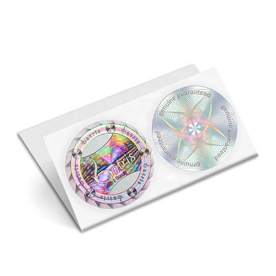 China Anti-fake Waterproof Anti-fake Label Hologram Tip Sticker Safe Genuine Rainbow Hologram Roll Sticker for sale