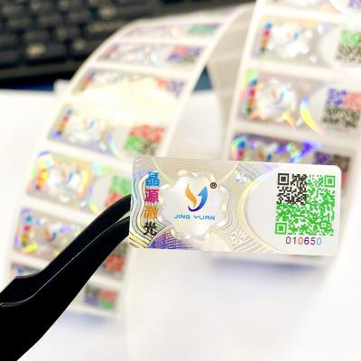 China Custom Waterproof Clothing Sticker 3d Laser Security Waterproof Color QR Code Hologram Hologram Laser Label for sale