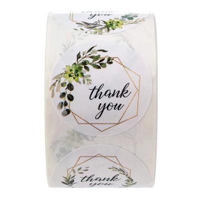 China Waterproof Custom Roll Thank You For Support Sticker Label for sale