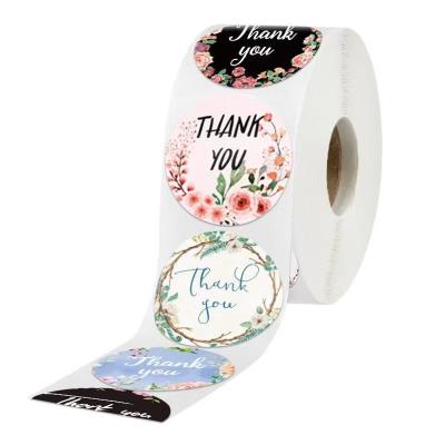 China Waterproof 2.5 Inch Roll Thank You Self Adhesive Sticker Label for sale