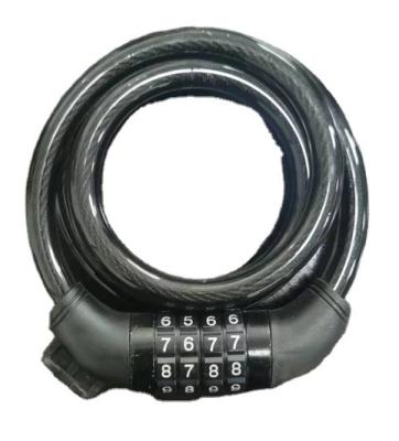 China UMEDO steel 10*1000mm 4 digit code Mtb grip bicycle cable bike combination chain lock for sale