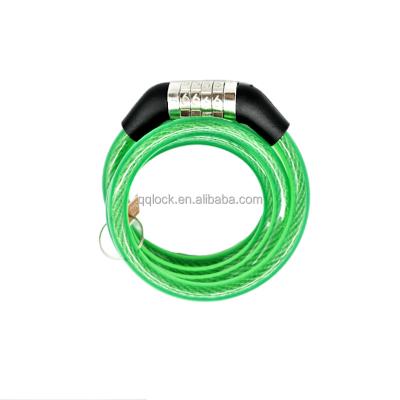 China JIZHOU 8*1000mm 4 digit code Mtb grip cable bicycle combination chain lock 6/8/10/12/15*65/90/100/120/150/180/200cm for sale