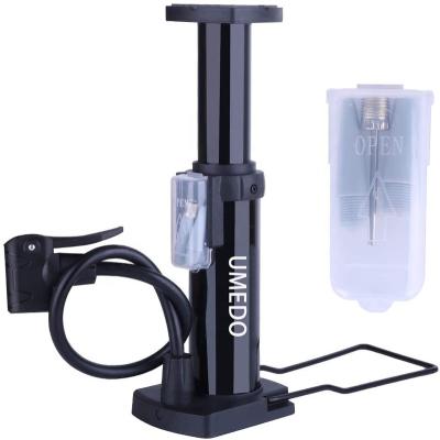 China UMEDO Mini Aluminum Alloy Bicycle Portable Foot Compressor Bicycle Tire Pump for sale