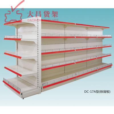 China Dachang Manufacturer Single Sided Gondola Unit Supermarket Grocery Shopping Shelves Supermarket Biscuit Display Rack for sale