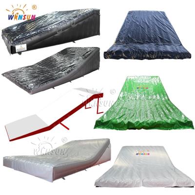 China PVC inflatable kids bmx stunt scooter lander air bag lander bmx jump airbag vertical landing pad for sale