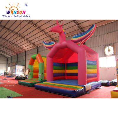 China PVC 13ft Unicorn Bounce House Inflatable Bounce House Bouncer Jumping Jumper For Sale for sale