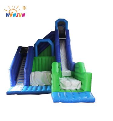 China PVC Inflatable Jump And Slide Commercial Park Inflatable Slide With Pool Sports Game Colorful for sale