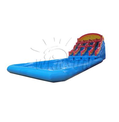 China PVC inflatable water slide with swimming pool commercial attractive water slide for amusement park for sale