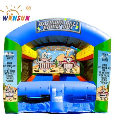 China PVC hot sale inflatable sport games, inflatable bazooka ball shooting game for sale