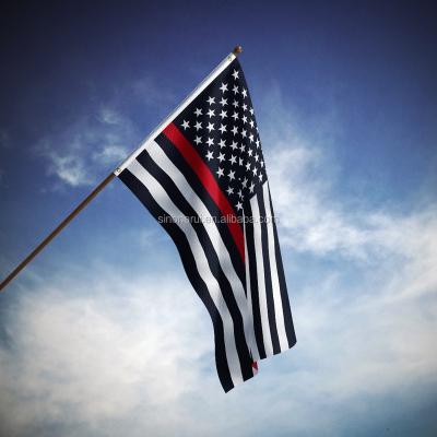 China Health Care Institutes Sells Best Selling Thin Red Line USA Polyester Products 3x5 Foot Flag Wholesale for sale