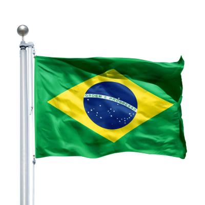 China Health Care Institutes World Cup Cheering Brazil National Football Team Flag 3x5 Ft Polyester for sale