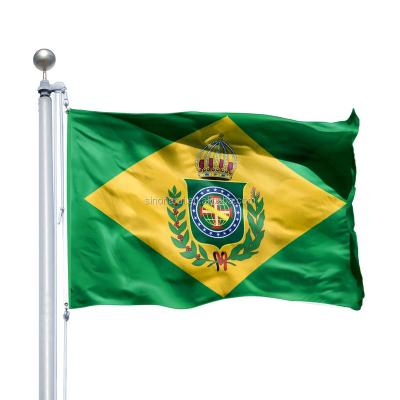 China Health Care Institutes 70g Polyester Flag Single Sided Custom World Cup Stars Brazil Empire Flag 20 for sale