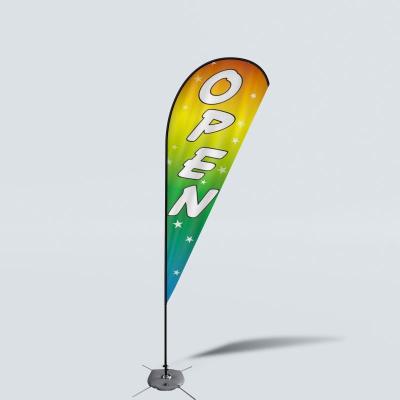 China Promotion FLYING feather flag own custom design tear drop flying beach flag feather beach banners for sale