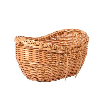 China New-fashion new design eco-friendly wicker wicker storage basket rattan bicycle basket woven with basket for women for sale