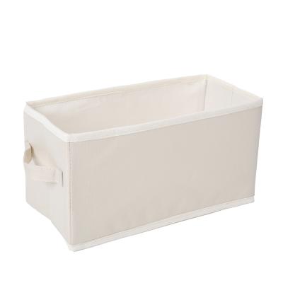 China Collapsible Folding Organizer Canvas Storage Basket Home Decorative Bin Storage Baskets Storage Basket With Handle for sale