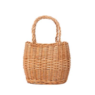 China Sustainable Rattan Planter Basket Rattan Planter Basket Manufacturers Gift Storage Wicker Basket Handmade Natural Customized Color for sale