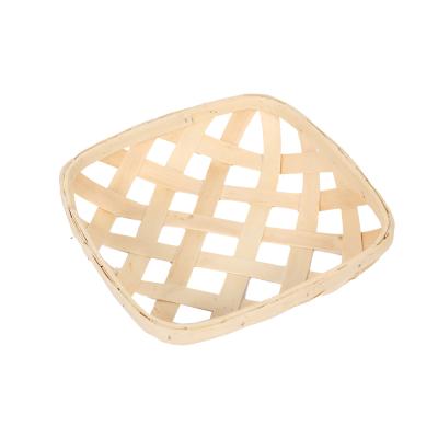 China Small Square Hollow Bread Basket Restaurant Handmade Woven Bread Basket Resistant Resistant Basket Eco Friendly for sale