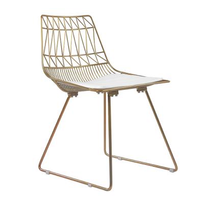 China Free Sample Gold Living Room Metal Adjustable Fabric Ded Room Wire Chair With Back Mesh Outdoor Egg Platner Arm Silver Blue Base (Other) for sale