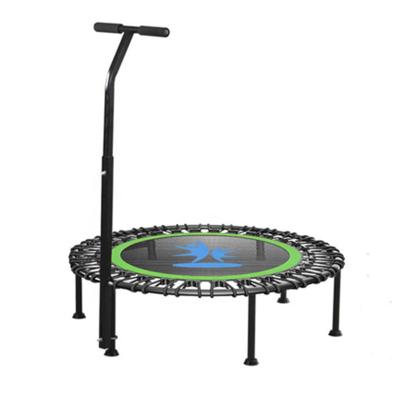 China Professional Simple Installation Folding Trampoline Manufacturers Practice Kid's Jumping And Balance Trampoline With Safe Railing Adult Fitness Trampoline for sale