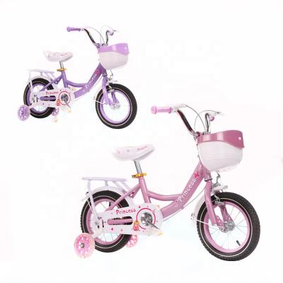 China Wholesale Flat Earth Kids Toys Bike Factory Princess Style Kids Bike High Carbon Steel Frame Kid's Bike With Rear Seat As Gifts for sale