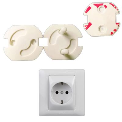 China AliGan Material Baby Safety Cover Device Shockproof Baby Sockets Protective Plug Cover Outlet Safe European Round Hole Protector for sale