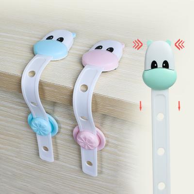 China Cartoon Shape AliGan Baby Child Locks Cartoon Shape Waterproof Cabinet With Strong Adhesives Adjustable Strap Locks Drawer Cupboard Oven for sale