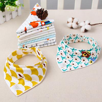 China Sustainable Pure Cotton Soft and Absorbable Bandana Drool Bibs Triangle for Baby Boy and Girls for sale