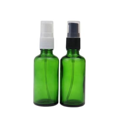 China High Quality Personal Care Green Refillable Perfume Glass Cosmetic Mist Aluminum Body Pump Spray Bottle Wholesale 50ml Aluminum Spray Bottle for sale