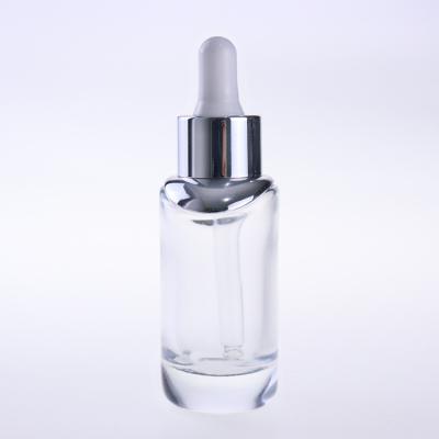 China Hot Selling Fancy 30ml Luxury Cosmetic Containers Essential Oil Essence Packaging Bottle With Dropper for sale