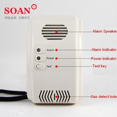 China High Sensitivity Standalone Gas Leakage Alarm / gas detector / LPG detector with Solenoid Valve for sale