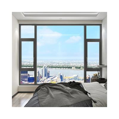 China Horizontale openingspatroon Casement Windows Voor Aluminium naadloos gelast glas ramen Te koop