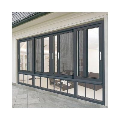 China Broken Bridge Aluminum Profile Folding Screen Sliding Windows for Commercial Buildings for sale